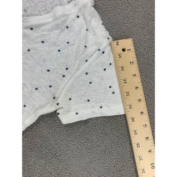 Rails Women Extra Small‎ White Black Star Print V-neck T-shirt - Picture 8 of 12